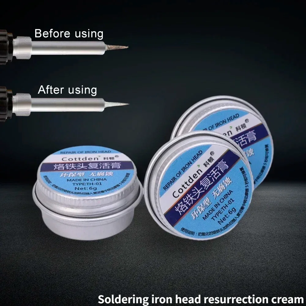 1 pièce Pâte de nettoyage et de réactivation antiadhésive pour pointes de fer à souder, activateur d'oxydation pour bricolage électronique