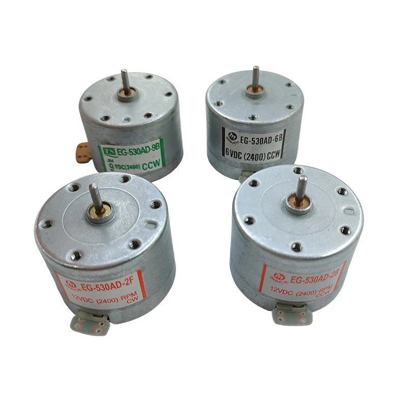 EG-530AD-2B/6B/9B 530 Motor DC 6V9V12V 2400RPM CCW CW Capstan Tape Deck Audio Recorder Spindle Motor Gramophones