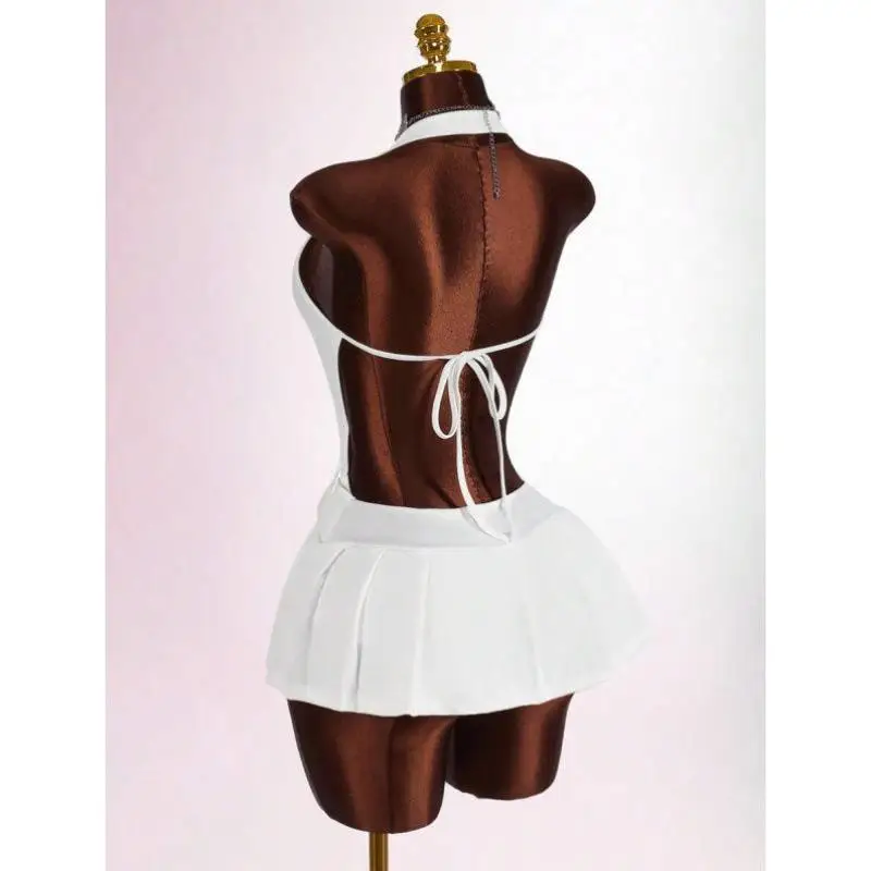 

C 589 U 75673 New Cross-Border Deep V Bal Women's Cute Ba-To-School Season Casual Sportswear Seven-Quarter Sve