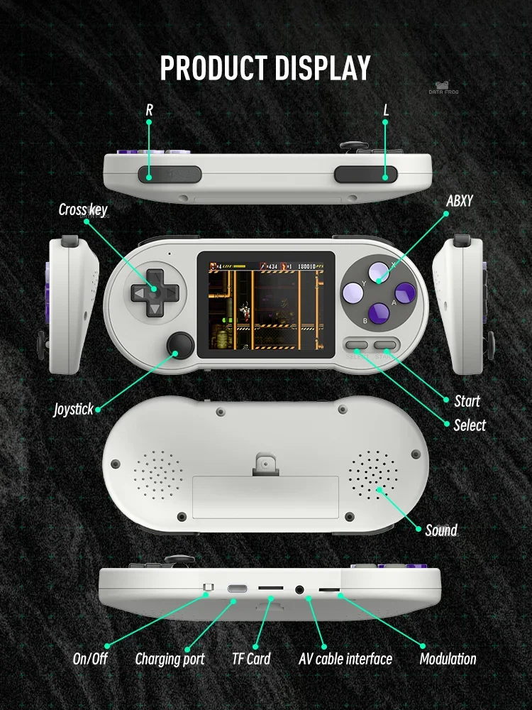 SF2000 Portable Handheld Game Console 3 Inch IPS Retro Game Consoles Built-in 6000 Games Retro Video Games For Kids