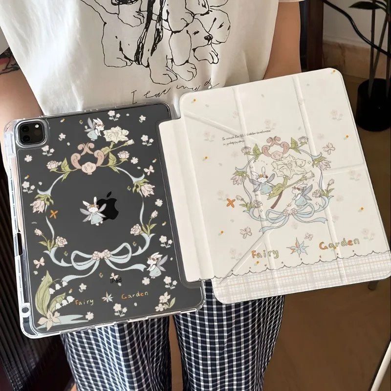 Garden Sprite 3+Y Folded Case for IPad Pro 12 9 Case 10.2 7th 8th 9th 10th Funda Air 4/5 10.9  Air3 10.5 IPad Mini 4/5/6 11th