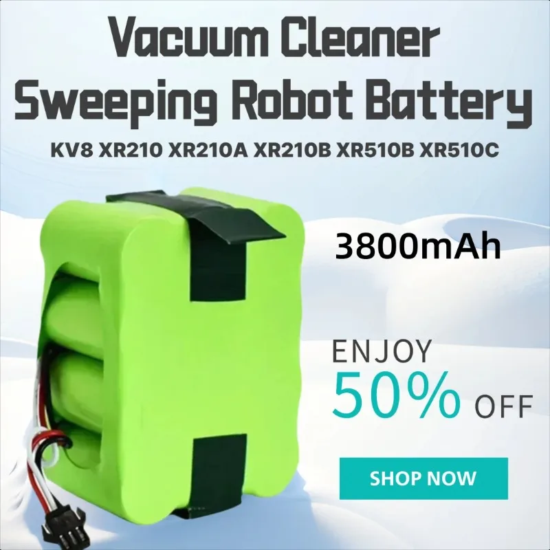 

14.4V Ni-MH 3800mAh for KV8 XR210 XR210A XR210B XR510B XR510C Vacuum Cleaner Sweeping Robot Rechargeable Battery