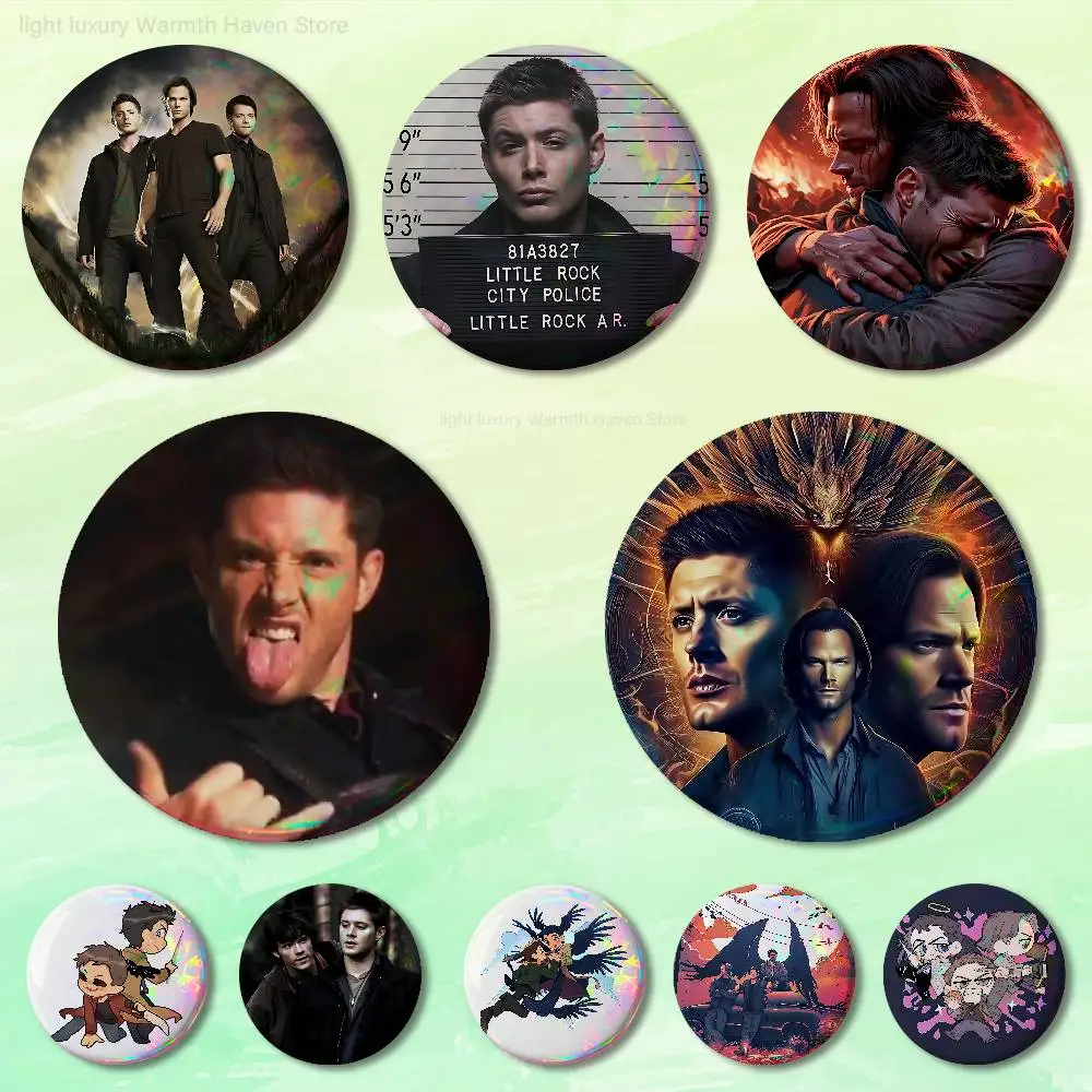 

S-Supernaturals D-Dean S-Sam Custom Badges 75mm 44mm 25mm Brooch Backpack Hat Enamel Pins Accessories Toys Gifts