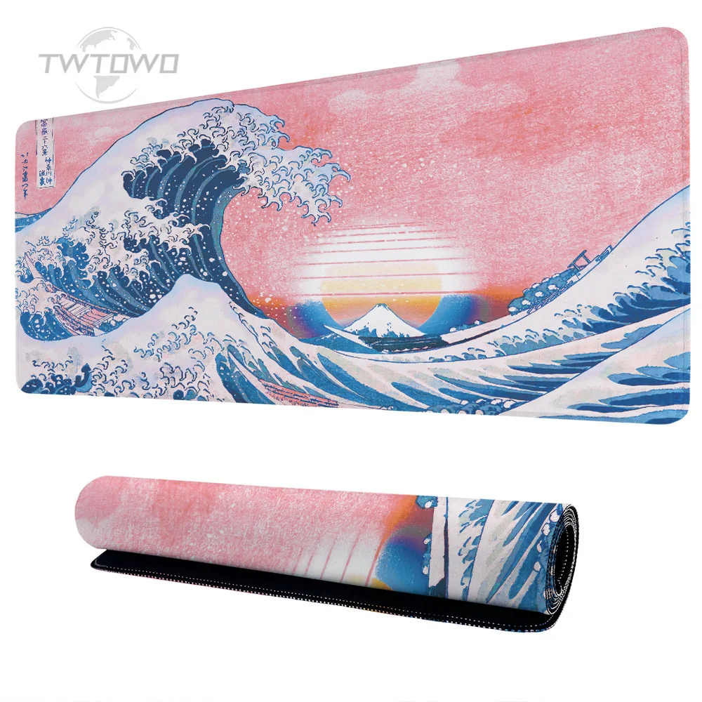 Mouse Pad Gaming Japanese Art Great Waves XL Custom New Mousepad XXL Playmat Desk Mats Natural Rubber Office Soft PC Table Mat