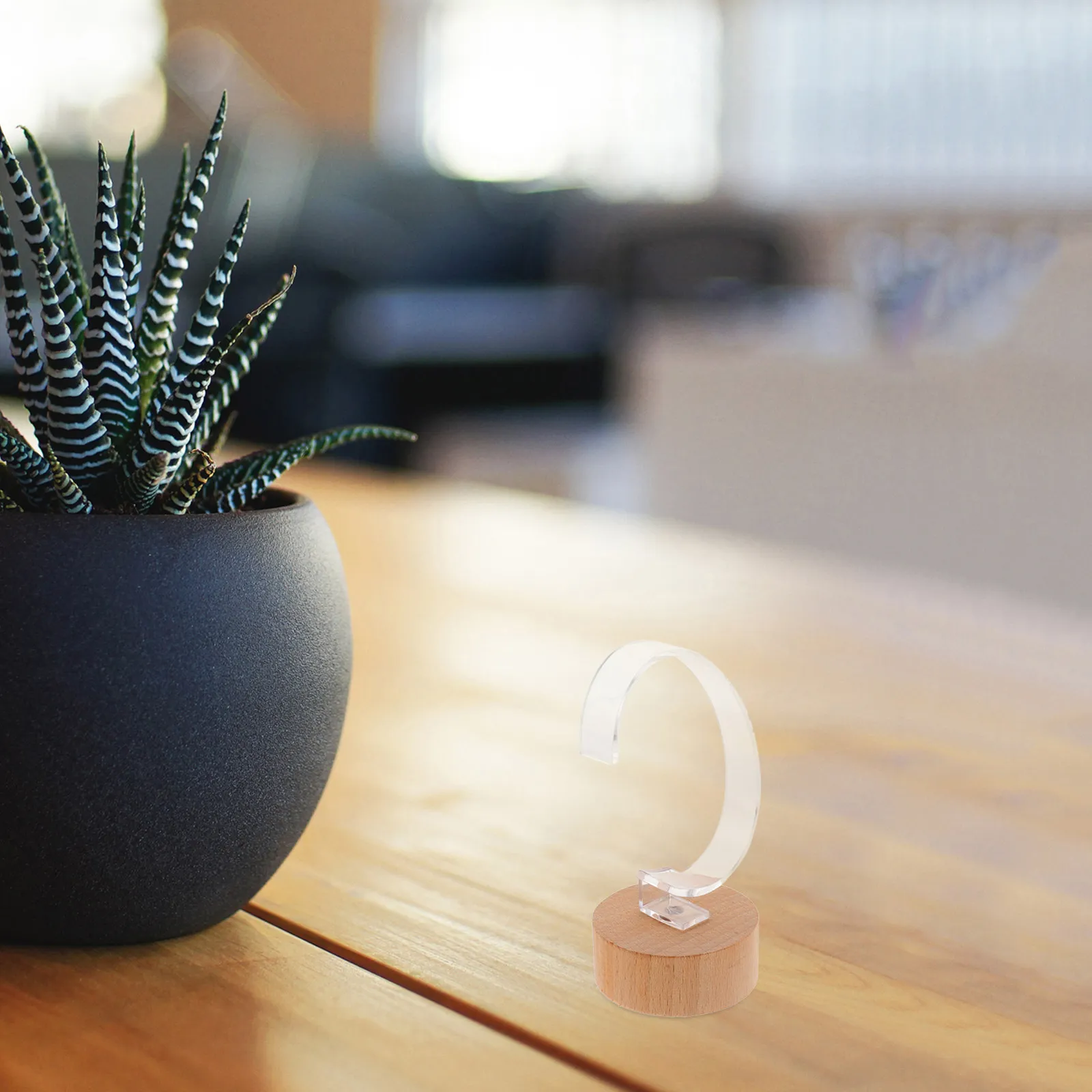 

Подставка для часов, акриловая прозрачная настольная подставка, устойчивая к царапинам, подставка для ювелирных изделий для мужчин и женщин, подставка для хранения браслетов