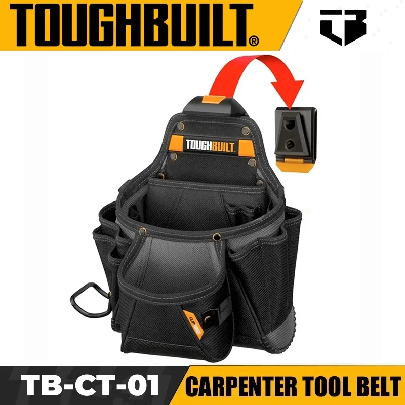 TOUGHBUILT Contractor Pouch with 23 Pockets and Loops Multifunctional Tool Bag  Electrician Tools  Tool Pouch TB-CT-01