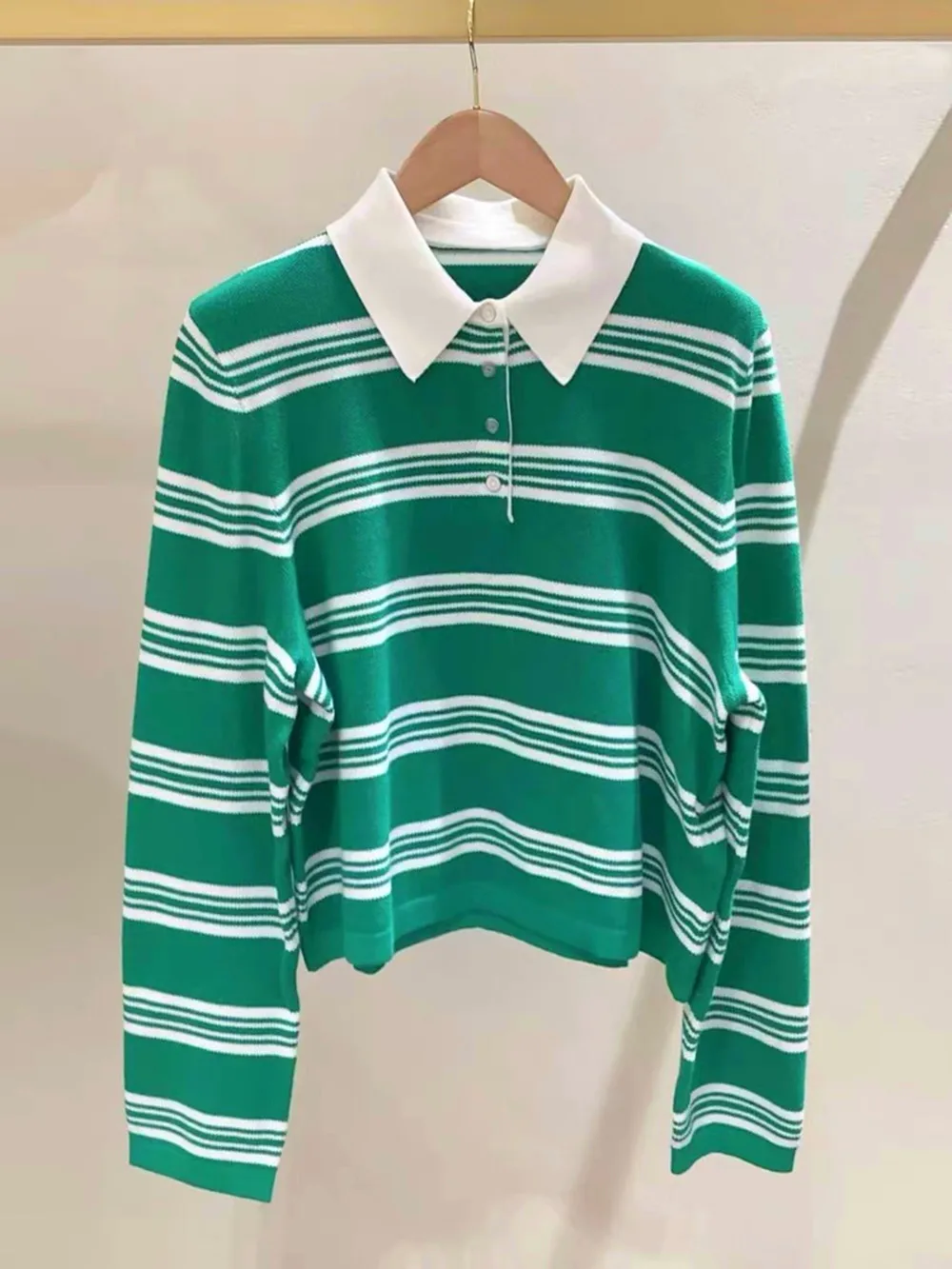 

Элитная версия: повседневный вязаный топ в полоску с цветными вставками, женская мода, весна, стильный дизайн