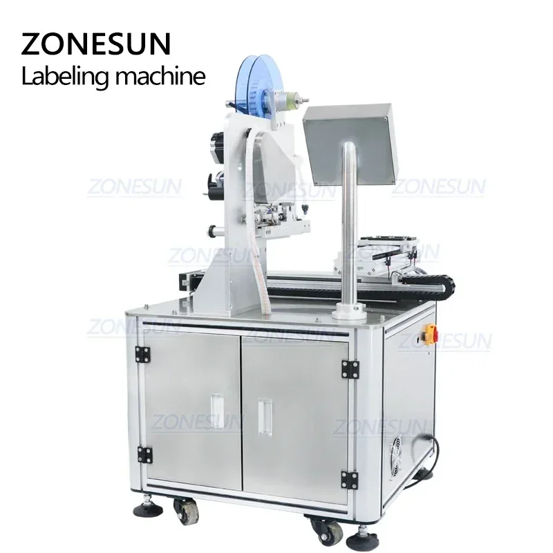ZONESUN ZS-TB452Z Etichettatrice semiautomatica Circuito stampato Adesivo piatto Etiquetas per imballaggio Superficie piana