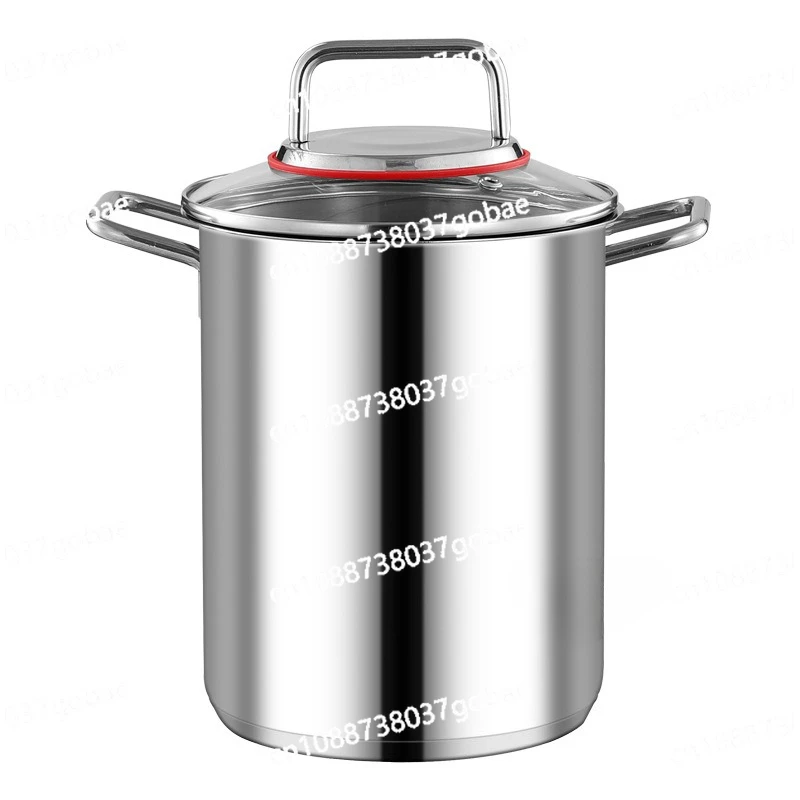 

Кастрюля из нержавеющей стали, бытовая кастрюля для приготовления мяса, высокая кастрюля для супа, утолщенная спаржа, макароны, индукционная плита, кастрюля