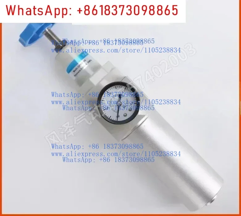 1PCS High pressure pneumatic air filter regulator QFRH-08/10/15 1/4 3/8 1/2 inch Manual drain units 40bar