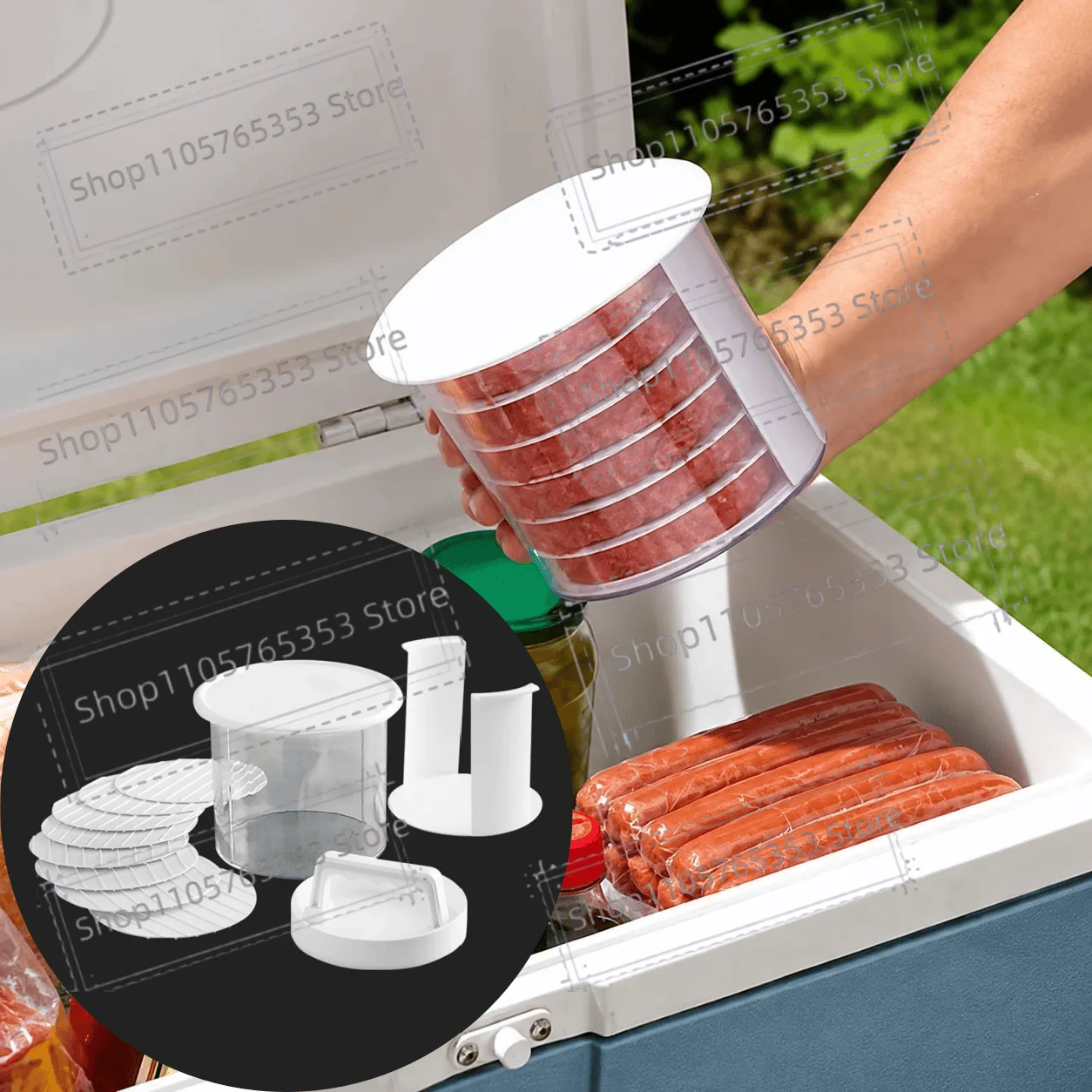 Burger Patty Maker Hamburger Patty Meat Press Making Tools Suit Reusable Practical Non Stick Hamburger Mold Kitchen Accessories