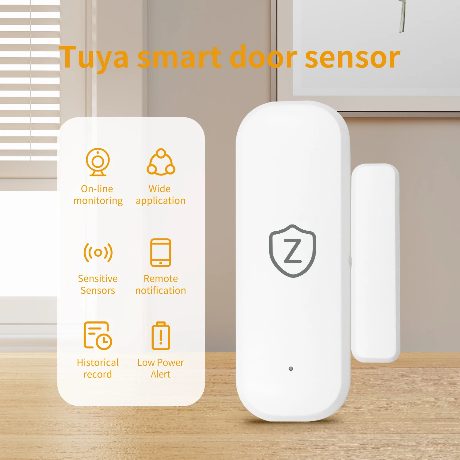 Tuya Zigbee Window Sensor Home Security System WiFi Door Sensor Smart Life APP Remote Monitoring With Alexa And Google Home