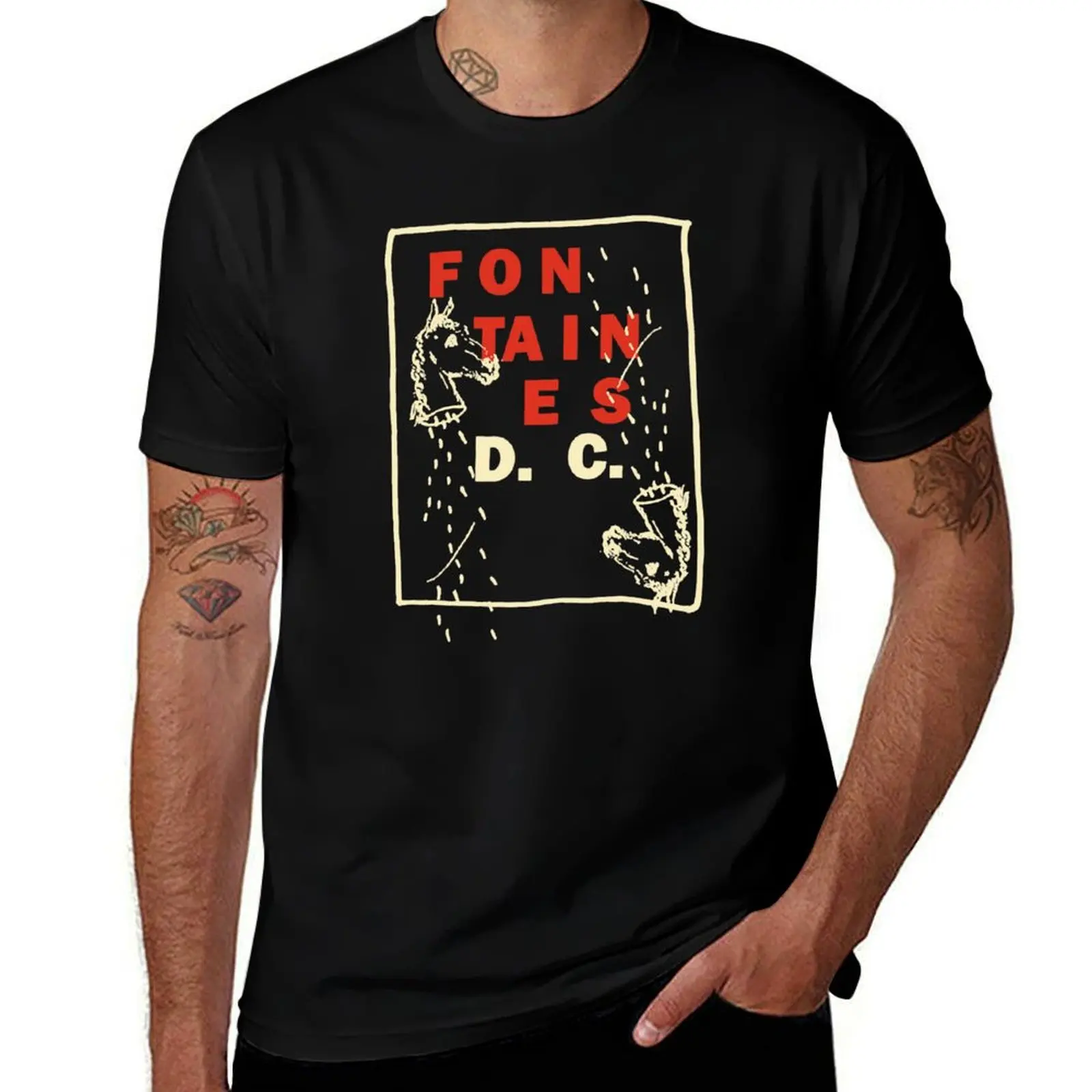 Onedos FONTAINES Show T-Shirt Work Style Casual T-Shirt