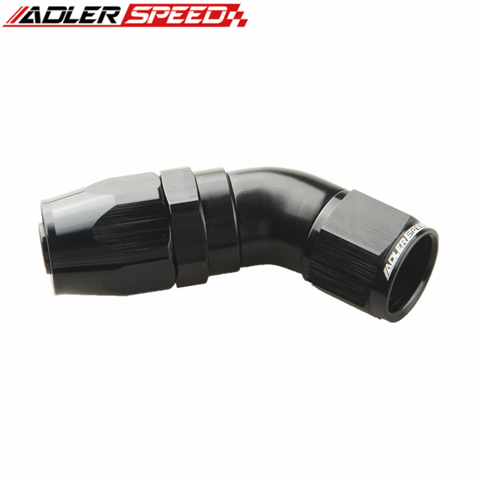 AN4 AN6 AN8 AN10 AN12 45 Degree Aluminum Full Flow Swivel Fitting Hose End Black,Red/Blue