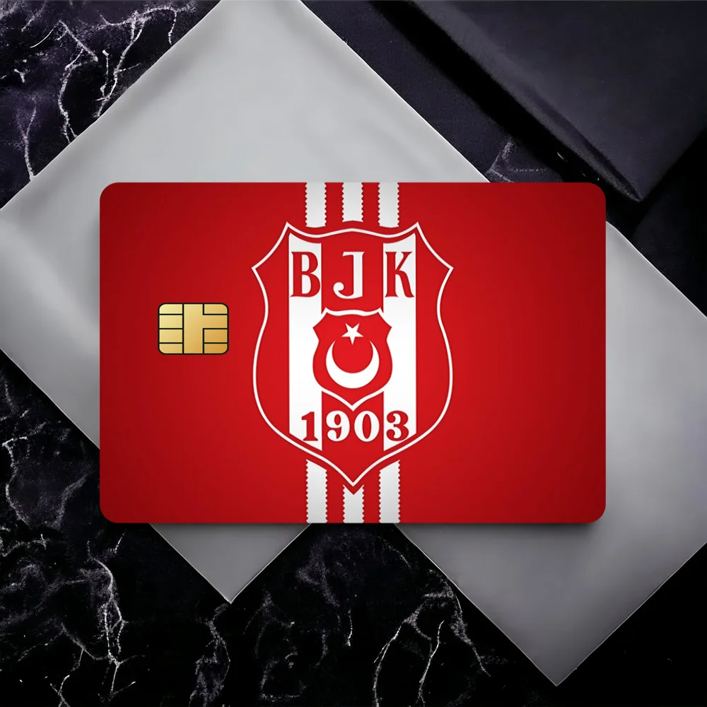 Sports B-Besiktas J-J K Club Bank Credit Cards Bus Pass Stickers Cool Decoration Waterproof 4PCS Card