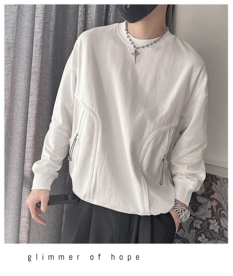 

Мужские укороченные худи без капюшона из армейского флиса, в стиле панк-стритвир, с тиснеными металлическими элементами, высокой эластичностью, дерзким культурным дизайном BF