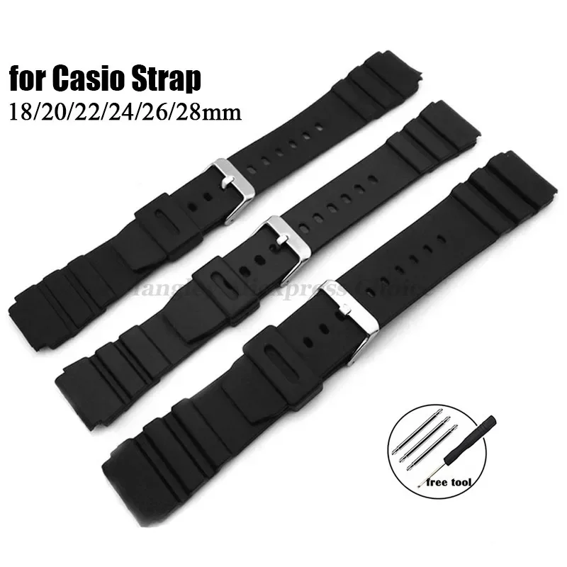 ソフトシリコンラバーストラップ 18 ミリメートル 20 ミリメートル 22 ミリメートル 24 ミリメートルカシオ G-Shock シリーズ腕時計交換ストラップ 26 ミリメートル 28 ミリメートル電気時計