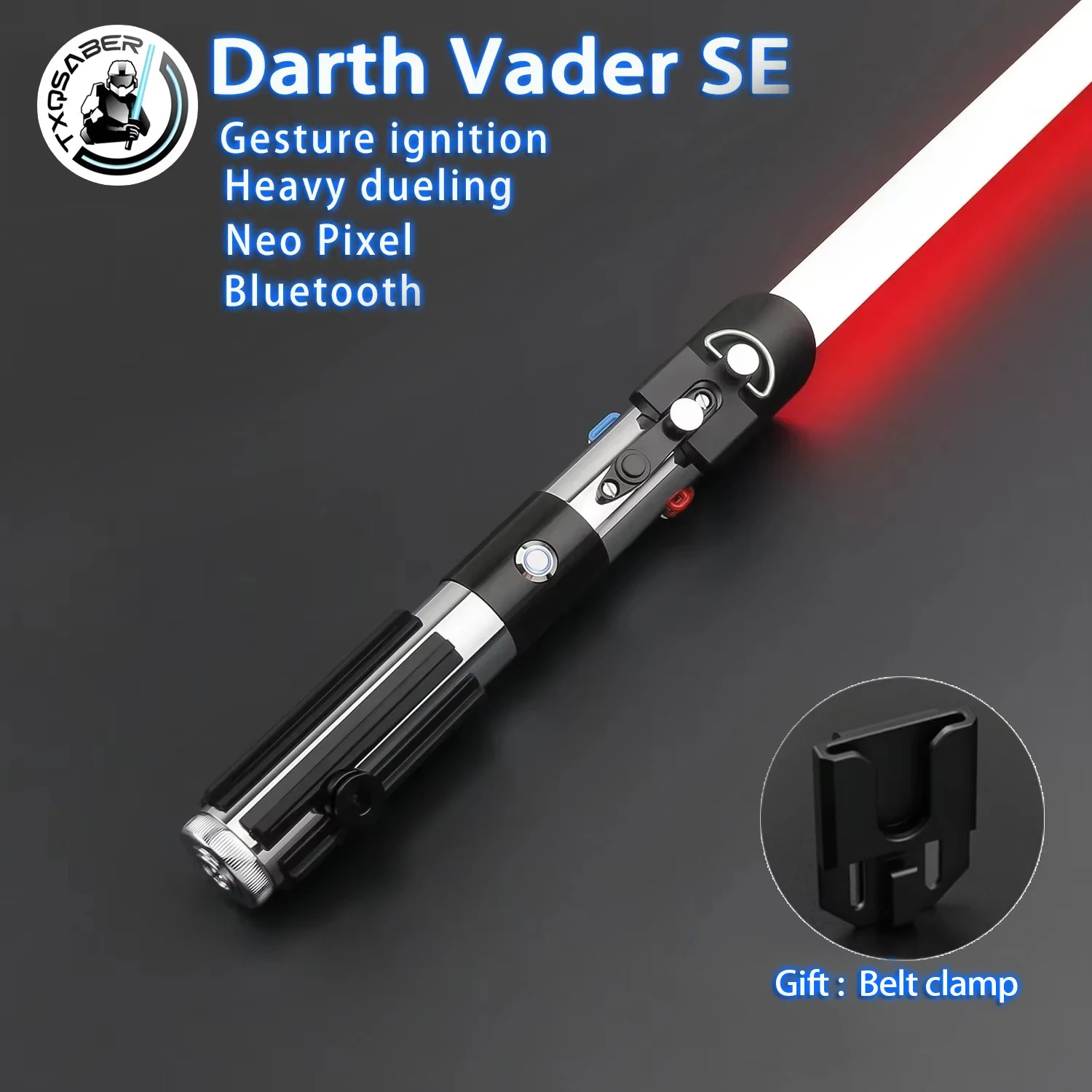 

TXQSABER Darth Vader SE Lightsaber SNV4 Proffie2.2 Laser Sword Metal Hilt Smooth Swing Cosplay Toys for Adult High Quality