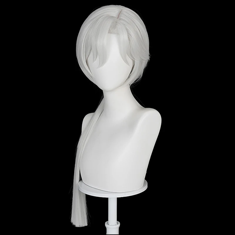 Masque de renard Cosplay perruque jeu Silent Hill f blanc cheveux longs accessoires haute température fil cheveux pour homme