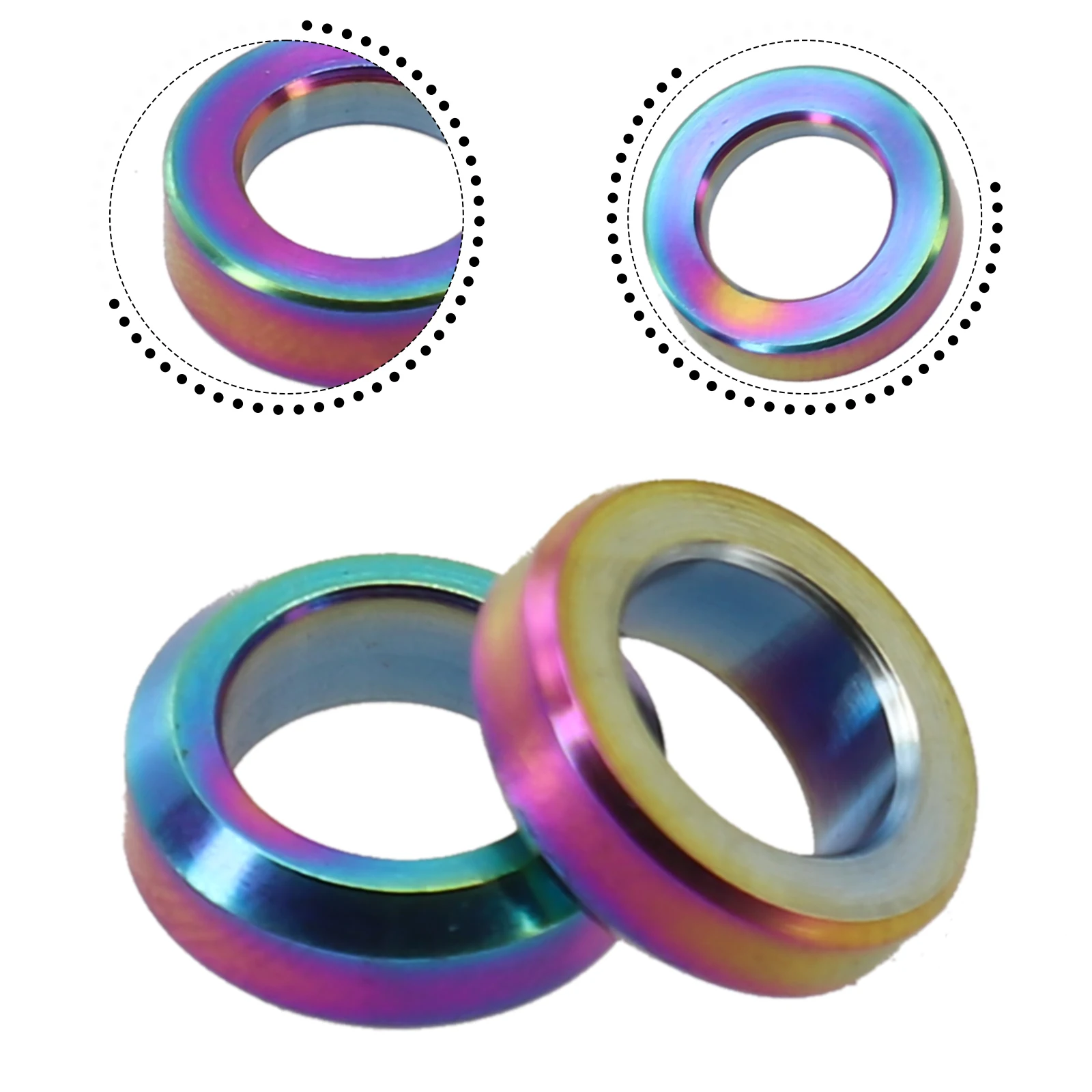 MTB Concave CNC Processing Bump Caliper Gasket Rust-free Titanium Ultra-light Washer Bike Disc Brake High Quality Material