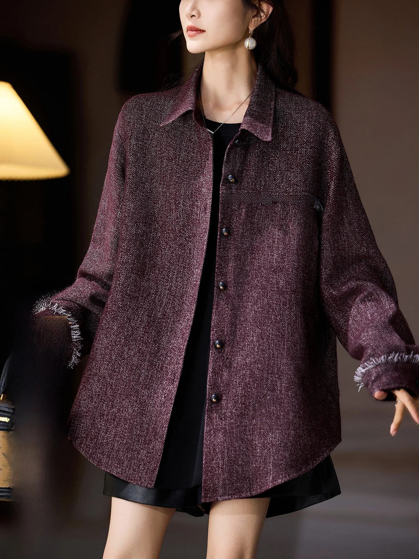 

Женская уличная куртка с бахромой, свободного кроя, весенняя новинка, модный топ, пальто большого размера для женщин