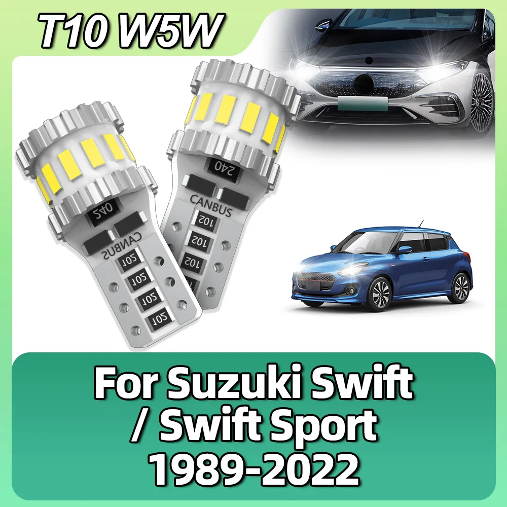 W5W LED T10 Bulbs Canbus Car Parking Lights Map Dome Clearance Lamp For Suzuki Swift / Swift Sport 1989-2018 2019 2020 2021 2022