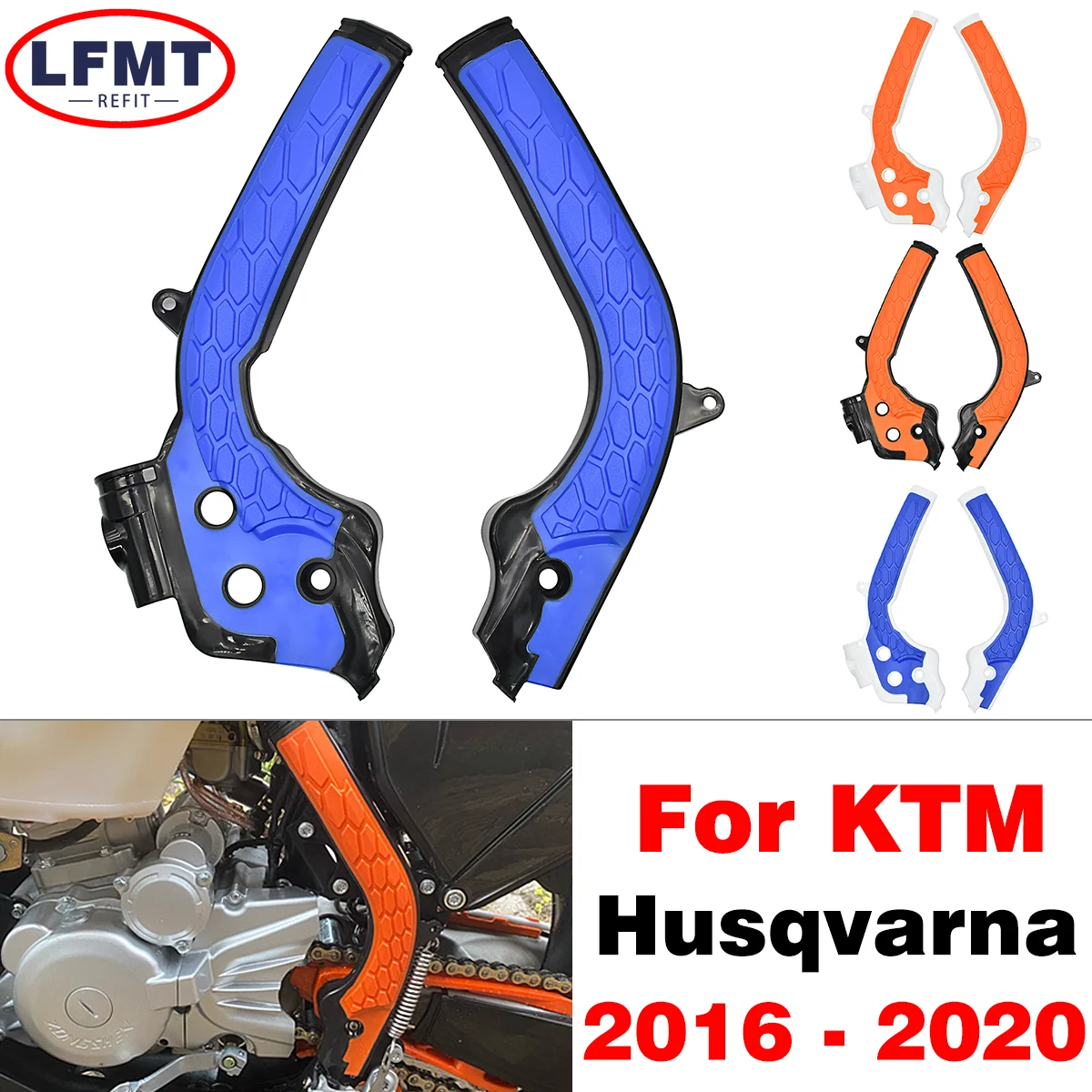 

Motocross X-Grip Frame Guard Protection Cover For KTM SX SXF EXC EXCF XCW For Husqvarna FC FE TC TE TX 150 250 300 350 2016-2019