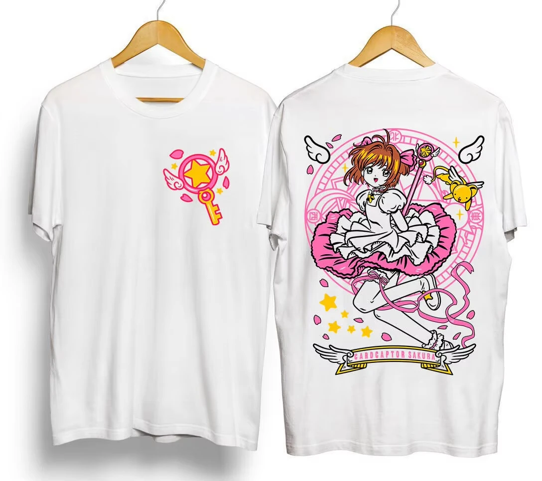 Cardcaptor Sakura T-shirt Waifu Kero Chan Kawai Printed T-shirt Summer Men's and Women's T-shirt Trendy Casual Y2K 2026 New Tops