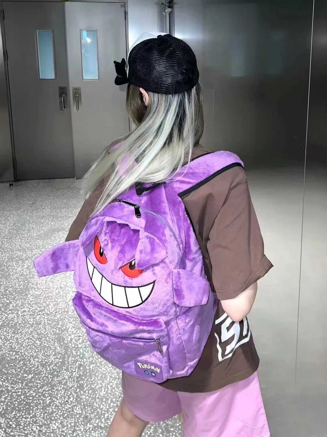Pokemon Gengar Y2k Backpack Men Women Mobile Coin Purse Children Toy Doll Christmas Phone Key Storage Bag Birthday Present