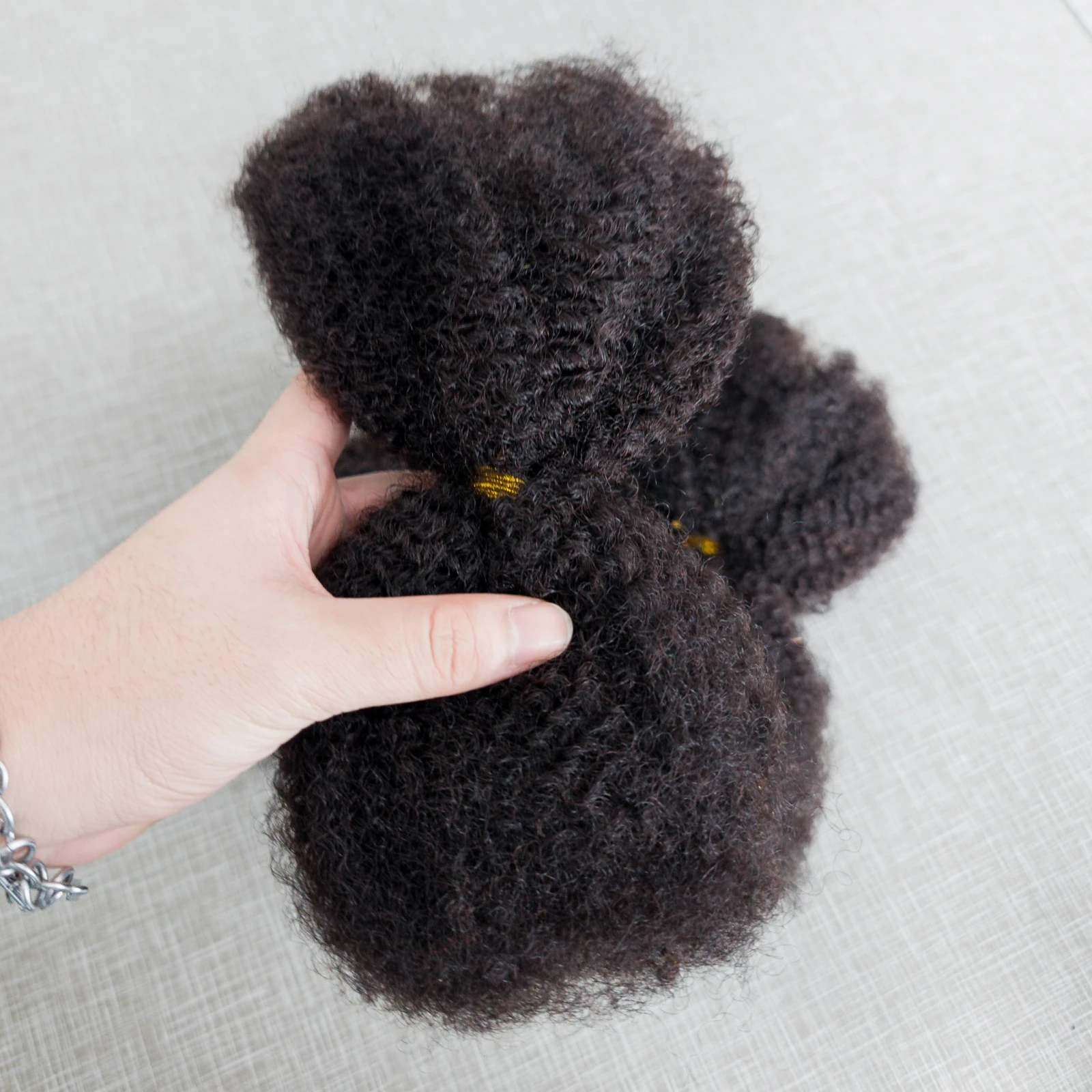 10-18In 30g/Pack 4C Afro Kinky Human Hair Bulk 100% Human Hair Soft Afro Kinky Bulk Human Hair for Locs Extensions/Twists/Braids