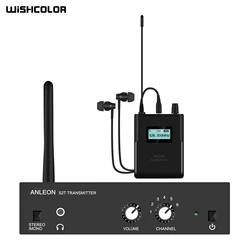 Wishcolor ANLEON S2 526-535MHz in Ear Monitor System Wireless IEM System with Transmitter Receiver for Stages