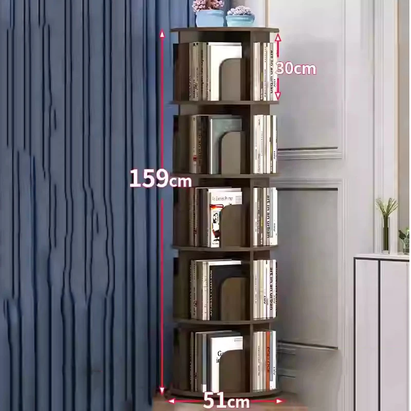 Accessories Aesthetic Bookcase Round Shelves Plastic Front Facing Rotating Bookcase Shelf Rangement Livre Interior Bookcase