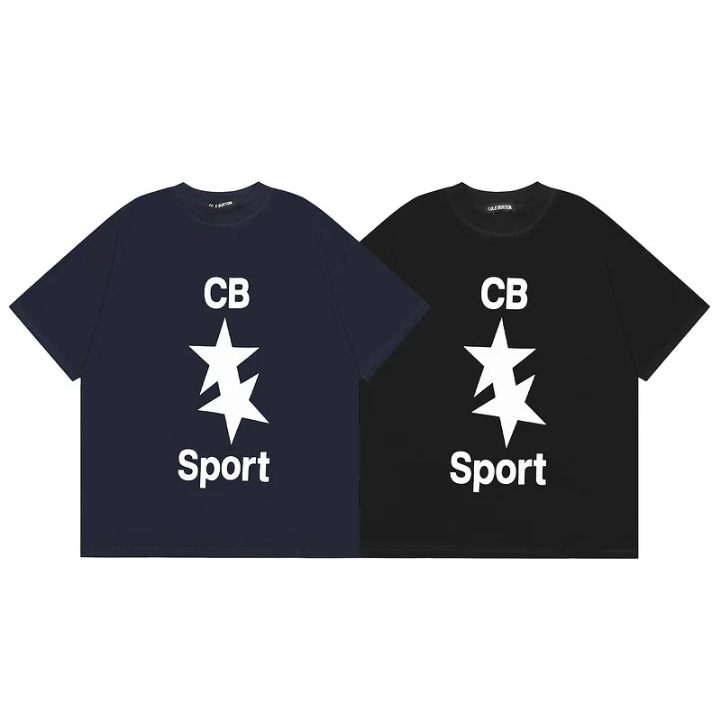 

Casual Letter Print ort Sve T-irt Men's Loose Fit Cotton Summer Top COLE BUXTON Cross-Border Simple Sle American Sle