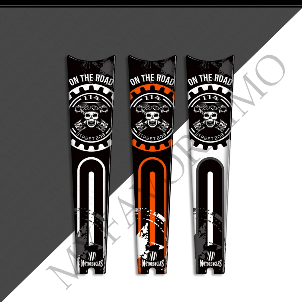 Motocicleta Tanque Joelheira Protetor, apertos laterais, gás, combustível, óleo Kit, adesivos, decalques para Harley Davidson Street Bob 114