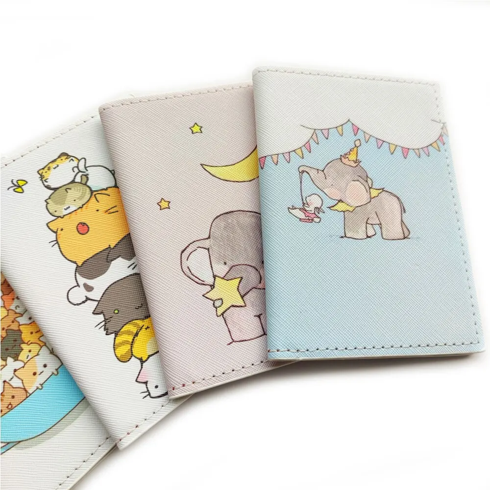 Cute Animal Design PU Leather Passport Cover