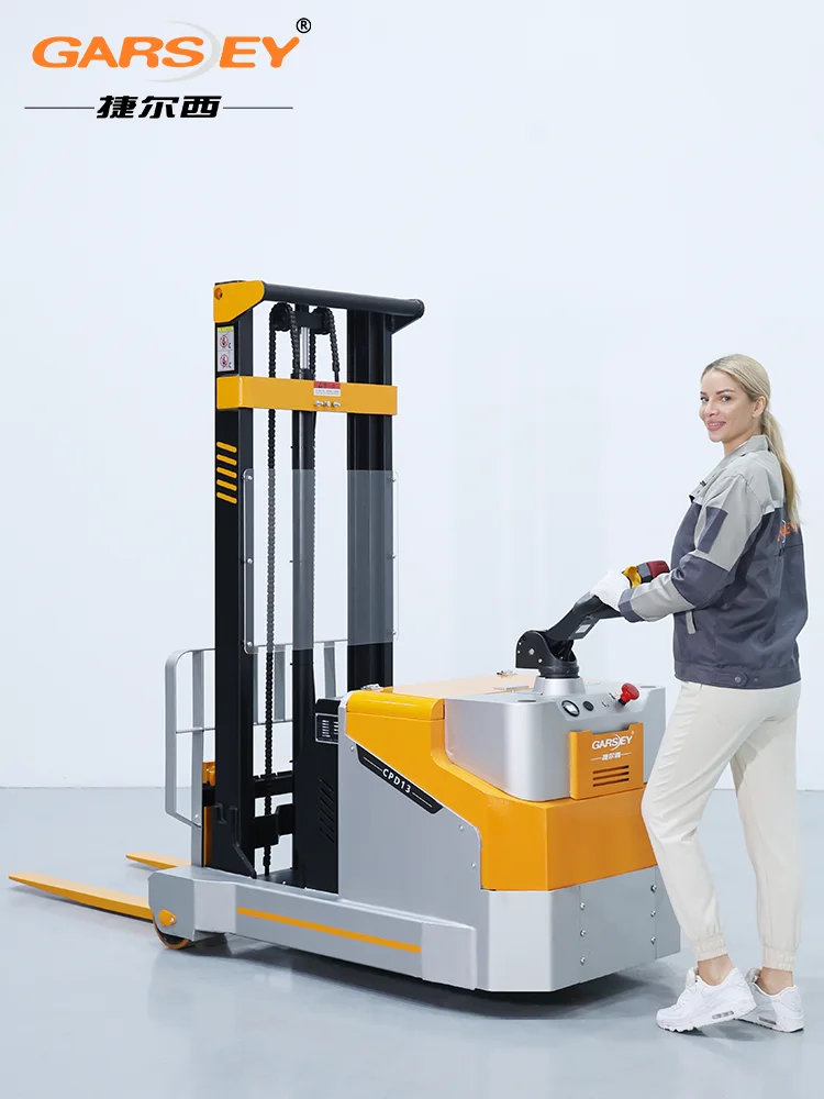 Verkaufen Sie Gut New Type Hydraulic Stacker Lift Truck Small Balance Weight  Elektrischer Bein Loser Gabelstapler