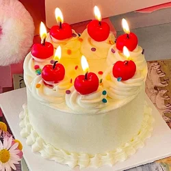 DIY Cherry Birthday Cake Candles For Party Decoration Love Little Cherry Cake Decoration Creative Children's Cartoon Candle