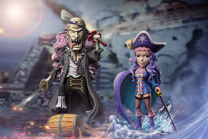 Yz g5スタジオワンピースアクションフィギュア、白いひげ、海賊バンド