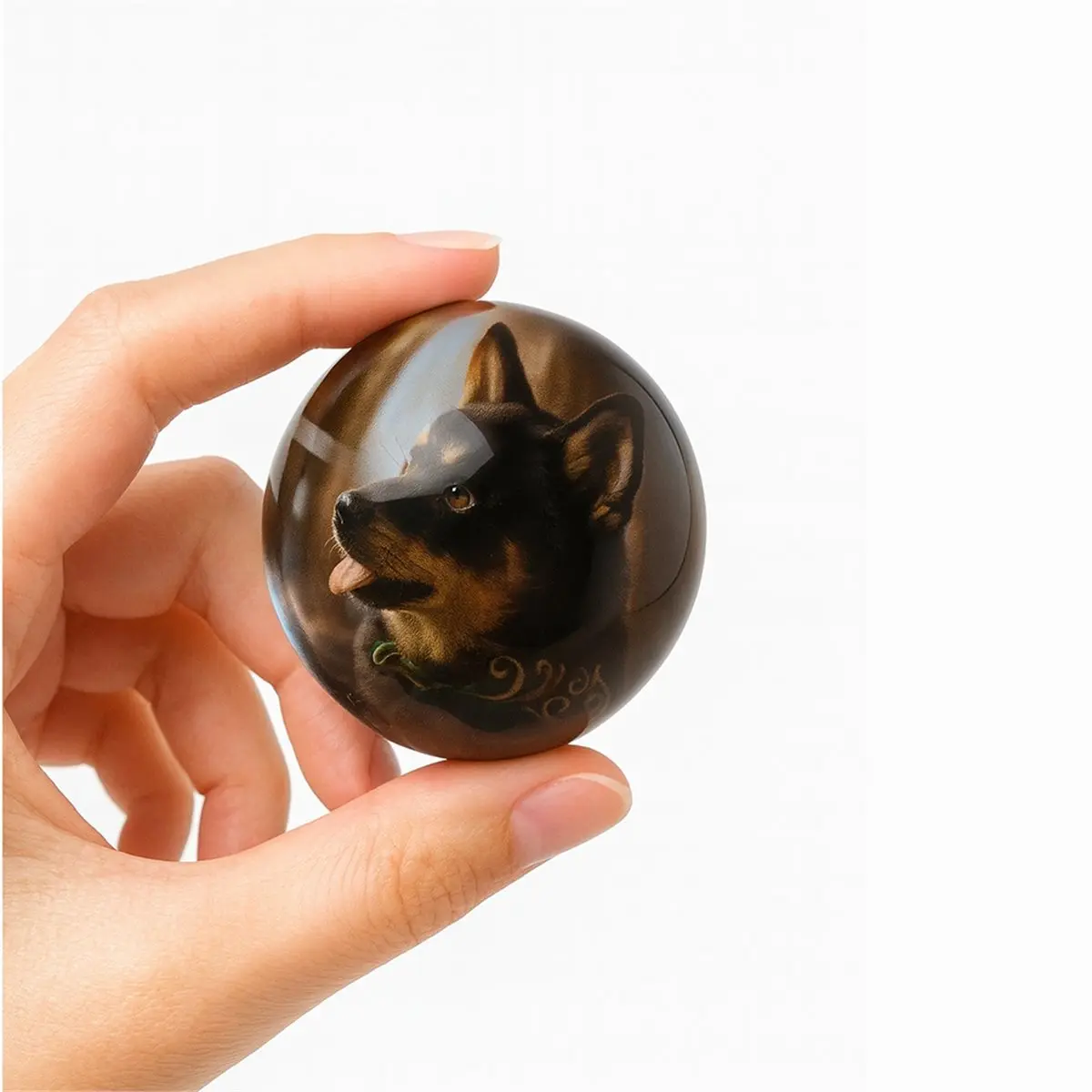 3D Video Ball Electronic Display Ball Sharingan Animation Trendy Play Cool Technology Gift Desktop Ornament B
