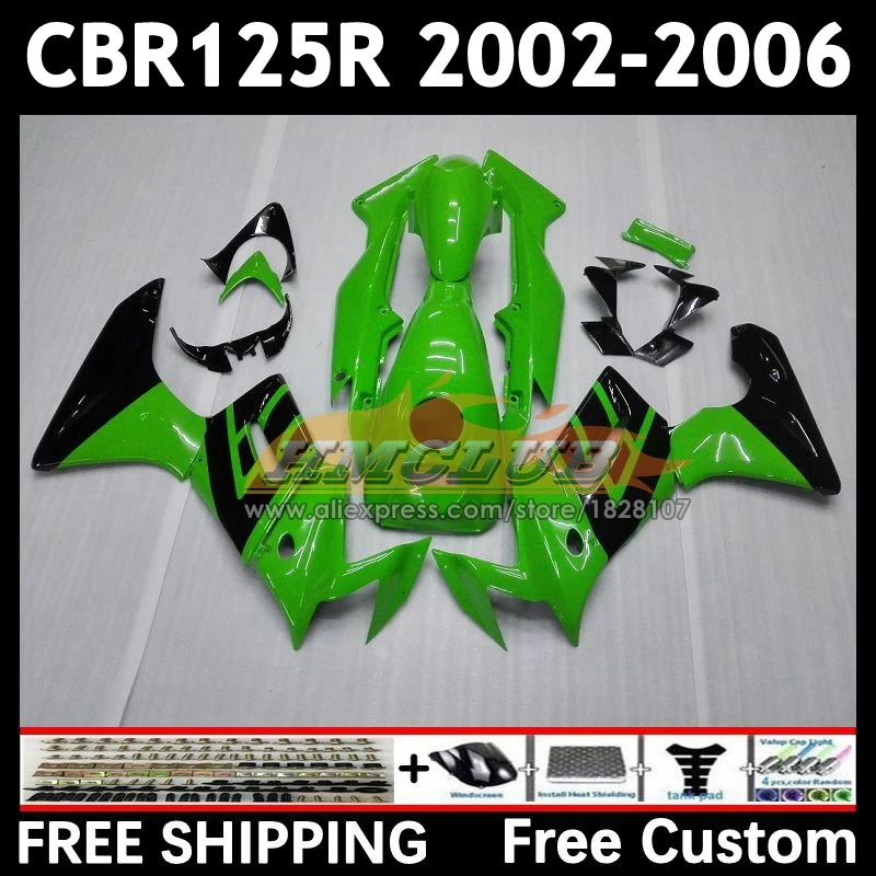 +Tank For HONDA CBR-125R CBR125RR CBR 125 125R 91No.15 CBR125R 02 03 04 05 06 green black 125CC 2002 2003 2004 2005 2006 Fairing