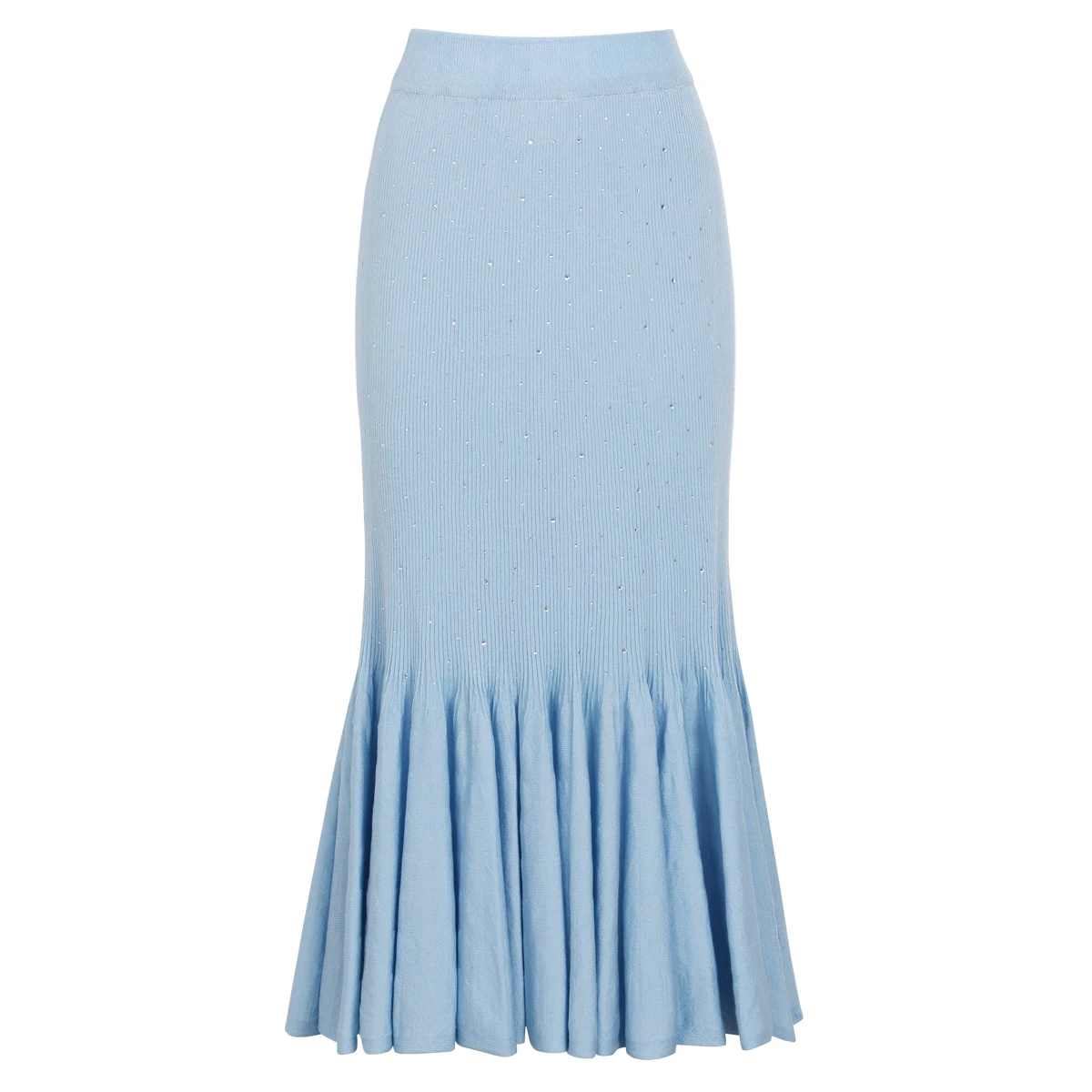 26202 High Quality Autumn New Fashionable Commuting Style Knitted Popular Hot Diamond Women's Fish Tail Half Skirt