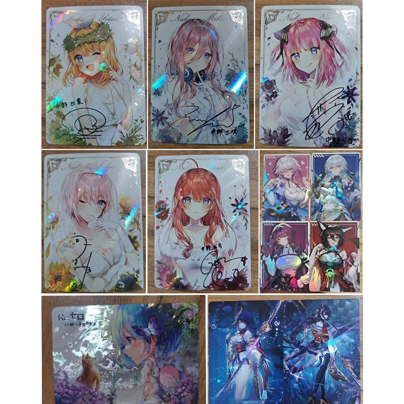 Japanese Anime Goddess Story Nakano Yotsuba Nakano Miku Nino Collectible Cards Christmas and Birthday Gifts Children's Toys