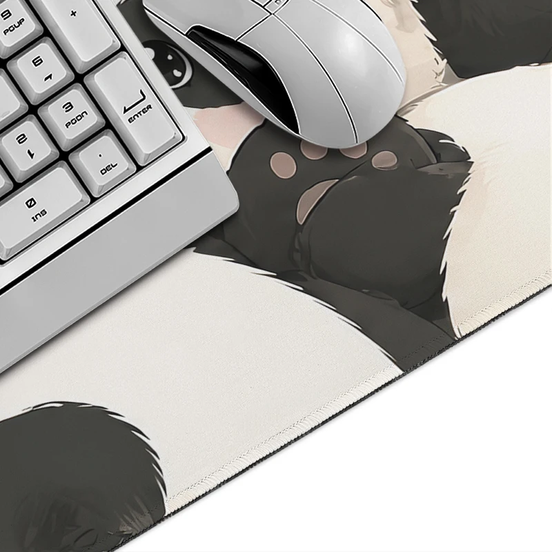 Cute Panda Mouse Pad Gamer XL HD New Mousepad XXL Mouse Mat Desk Mats Natural Rubber Non-Slip Office Computer Desktop Mouse Pad