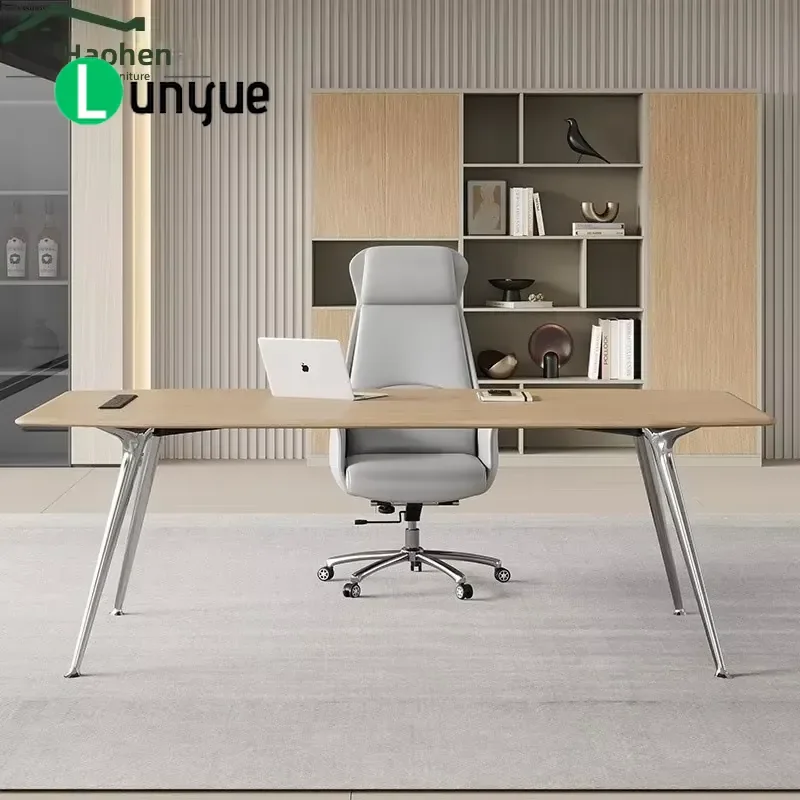Modern L Shaped Administrative Desk Manager Office Table with Side Cabinet Combination Lock for Wholesale Office Projects