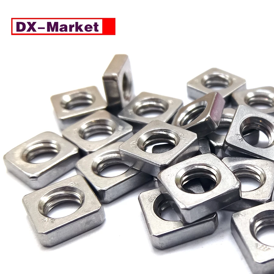 304 mur tipis persegi besi tahan karat, mur persegi DIN562, B082