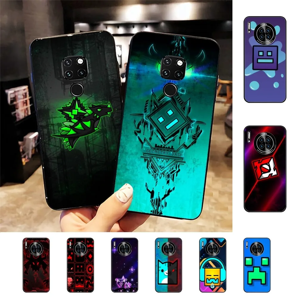 Game Geometry Dash Phone Case For Huawei Mate 10 20 30 40 50 lite pro Nova 3 3i 5 6 SE 7 pro 7SE