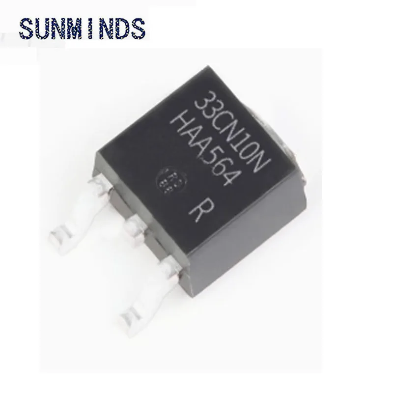 10Pcs 33CN10N IPD33CN10N G field effect MOS tube N-channel 100V 27A patch TO-252