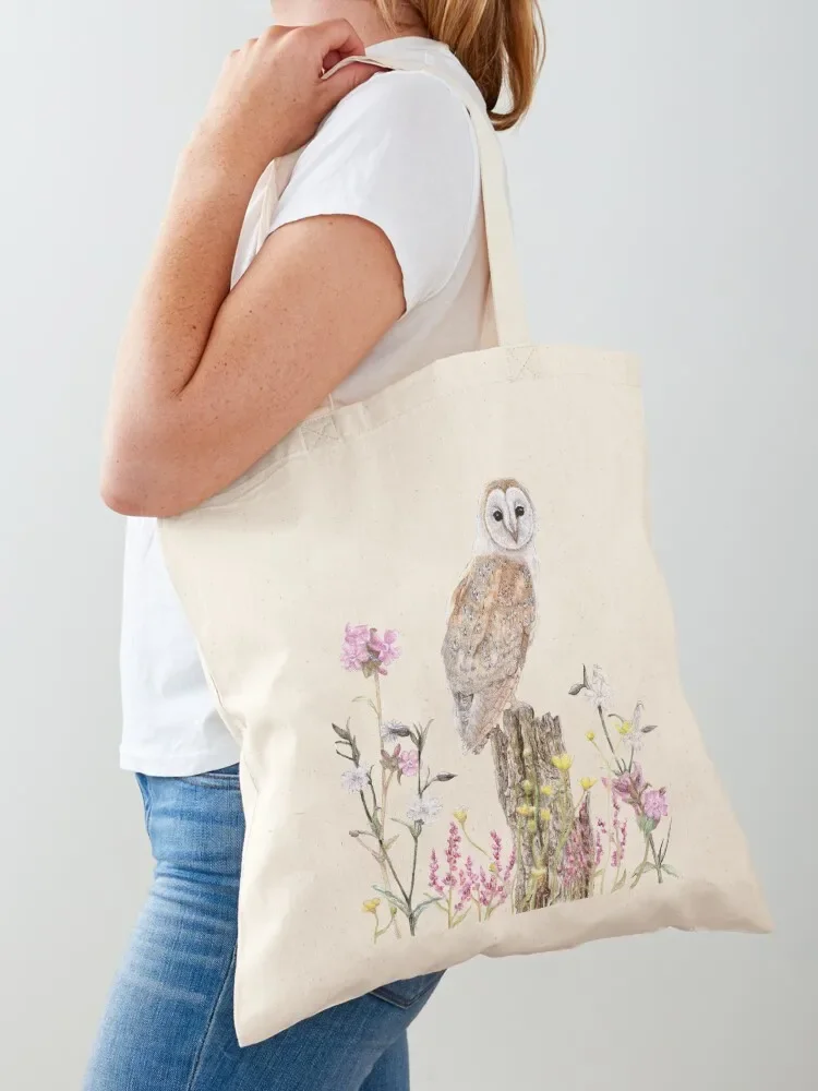 

Barn Owl Tote Bag Women bags tote bag custom reusable shopping bag shopping logo