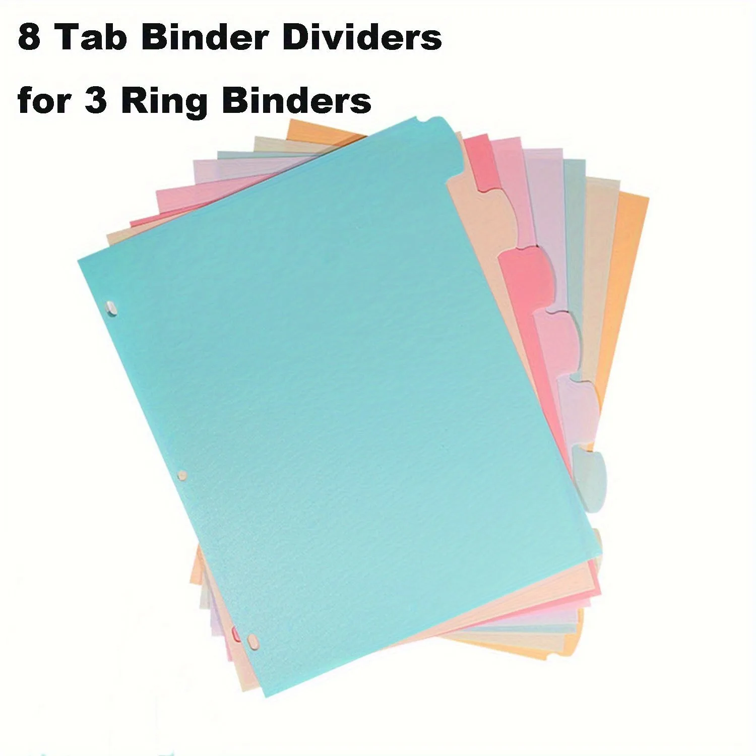 8 Tab Binder Dividers for 3 Ri - Paper Punch 3 Hole recension och pris