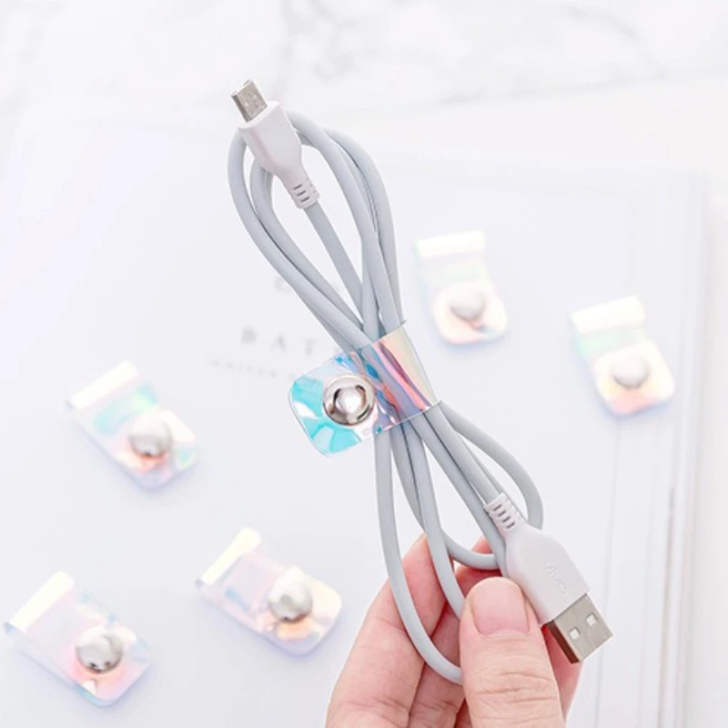 Cable Organizer Travel - 5Pcs INS Laser PVC Starp Data